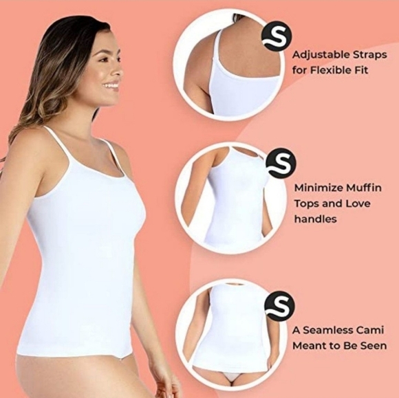 NEW Shapermint Scoop Neck Compression Cami Tummy Waistwear Control Tank Summer - Picture 2 of 16